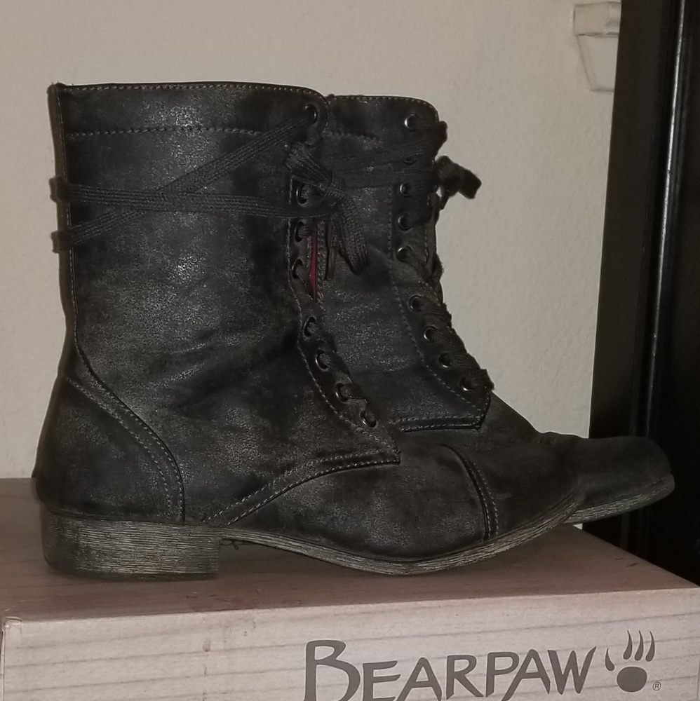 Lace up combat boots
